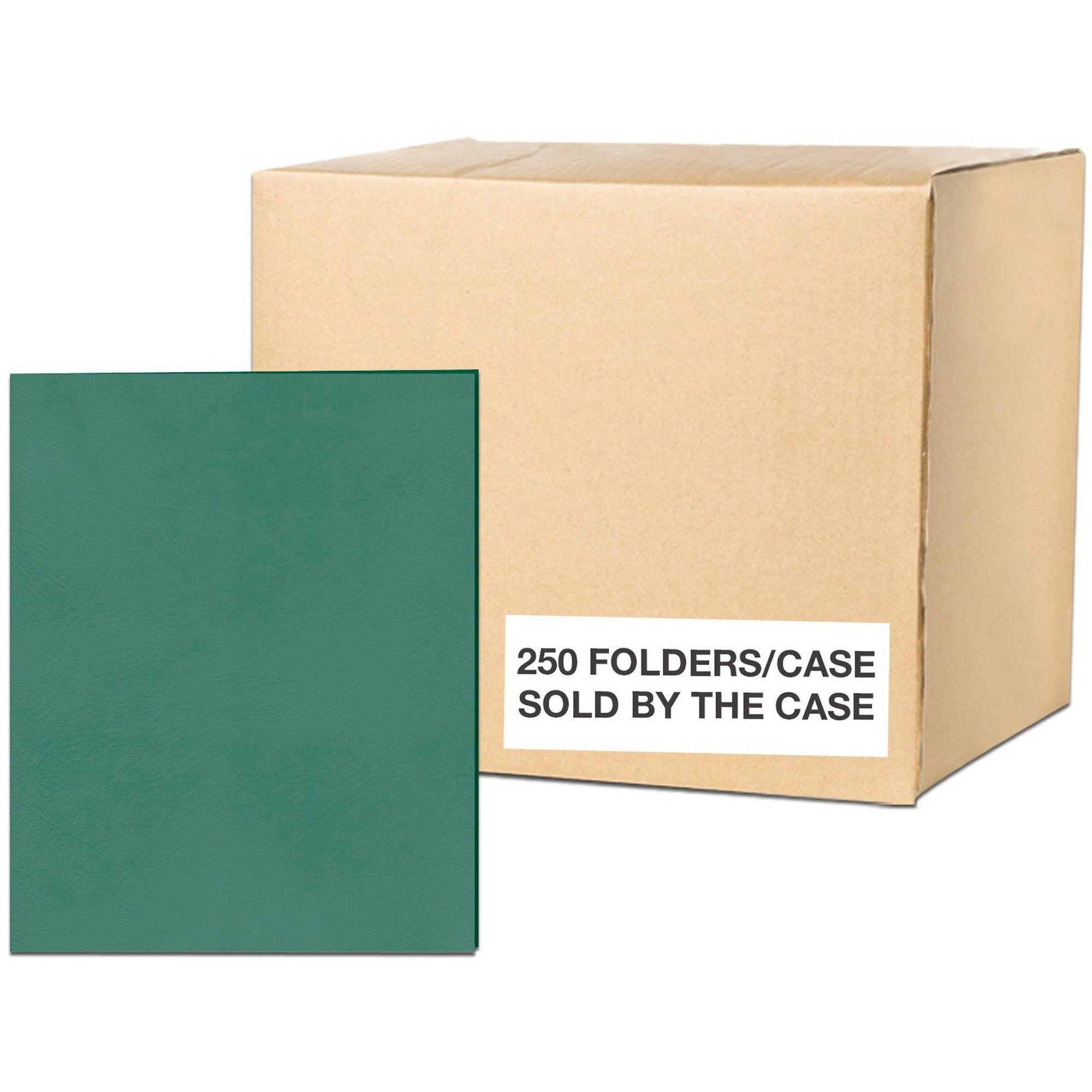 Roaring Spring Letter Pocket Folder - 8 1/2" x 11" - 50 Sheets Capacity - 2 Internal Pocket(s) - 11 pt. - Green - 25/Box - 1 Carton