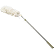 Rubbermaid Commercial Overhead Dusting Tool, Vinyl Handle, Telescopic, Launderable Cotton Head, Gray, 12 per Carton