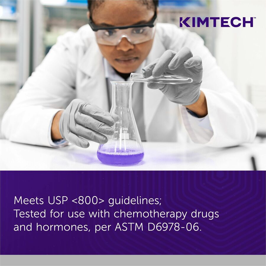 KIMTECH Sterling Nitrile Exam Gloves, X-Large, Gray, 3.5 mil, 9.5" Length, Latex-Free, Textured Fingertip, Non-Sterile, Powder-Free, 170 Gloves/Box, 10 Boxes/Carton