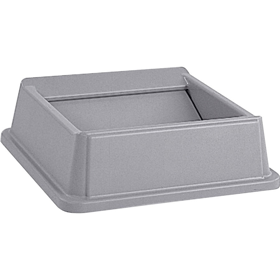 Rubbermaid Commercial Untouchable Square Swing Top - Square - Gray - 4 / Carton