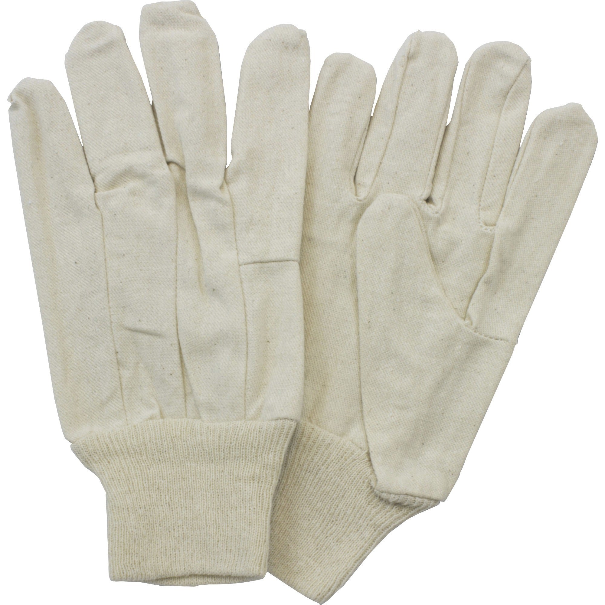 Safety Zone Cotton Polyester Canvas Gloves w/Knit Wrist - Male - Clute Cut, Knit Wrist, Comfortable, Durable, Rugged, Snug Fit - For Multipurpose - 2/Pair - 25 / Carton