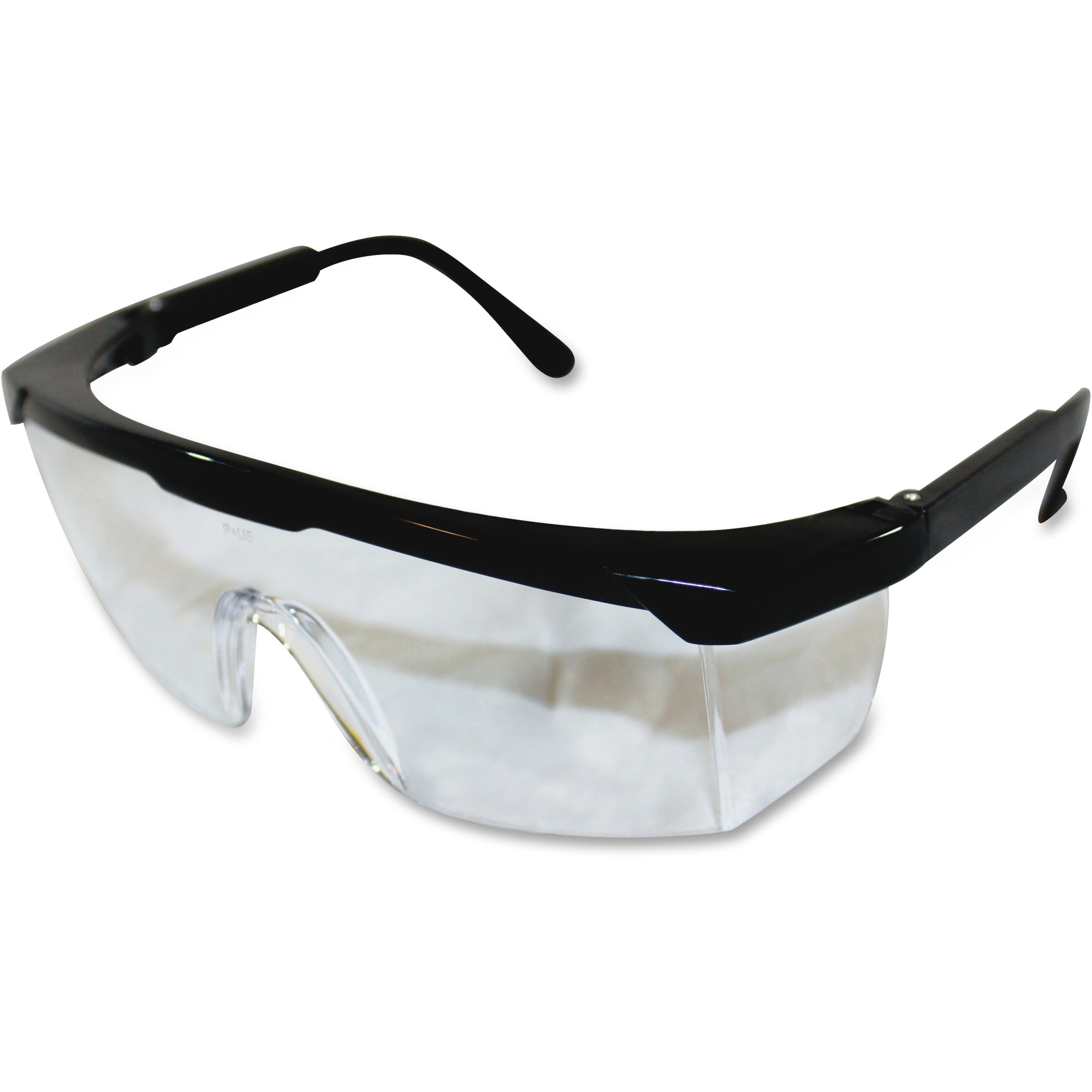 ProGuard Classic 801 Single Lens Safety Eyewear - Universal - Ultraviolet, Impact, Eye Protection - Polycarbonate - Clear Lens - Clear Frame - Scratch Resistant, Adjustable Temple, High Visibility, Wraparound Lens, Comfortable - 12/Box - 12 / Carton