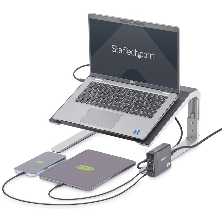 StarTech.com 1 Port USB-C Desktop Charger with 60W Power Delivery - 3 USB Ports