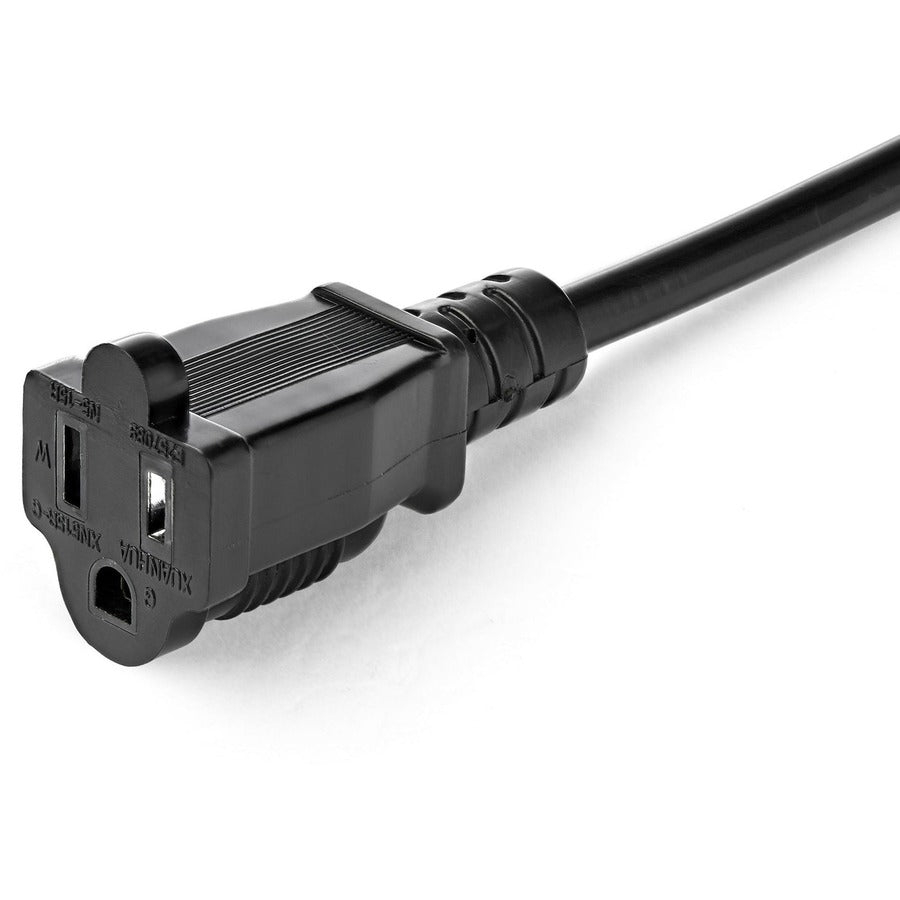 StarTech.com 12in Outlet Saver Extension Cord - NEMA 5-15P to 2 x NEMA 5-15R