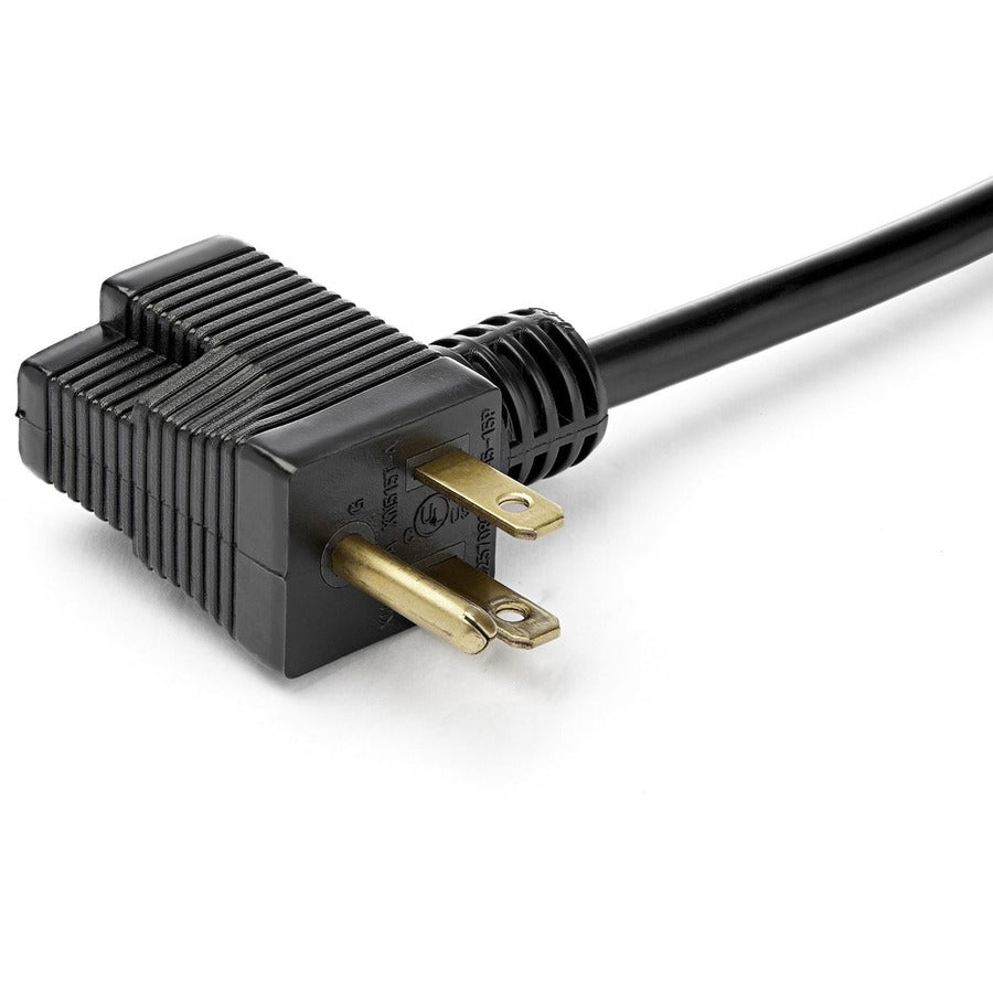 StarTech.com 12in Outlet Saver Extension Cord - NEMA 5-15P to 2 x NEMA 5-15R