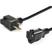 StarTech.com 12in Outlet Saver Extension Cord - NEMA 5-15P to 2 x NEMA 5-15R