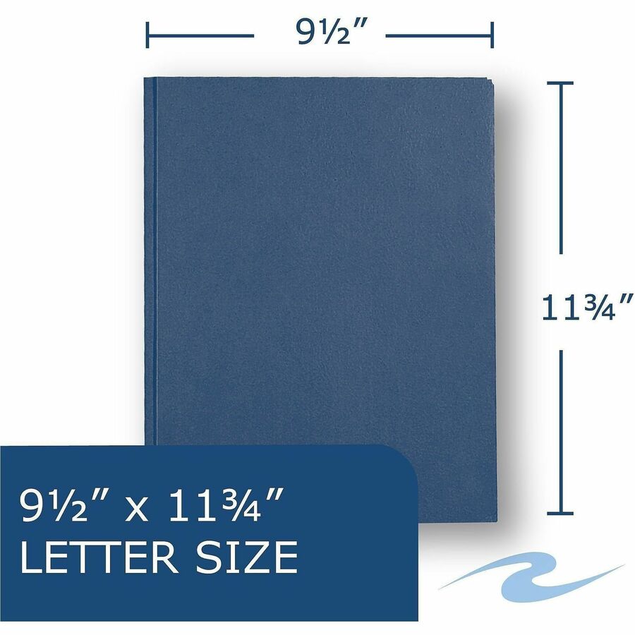 Roaring Spring Letter Fastener Folder - 8 1/2" x 11" - 3 x Prong Fastener(s) - 2 Internal Pocket(s) - Blue, Red, Dark Blue, Green, Yellow - 100 / Carton