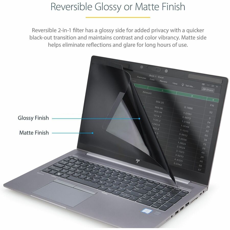 StarTech.com Privacy Screen Filter Black, Transparent