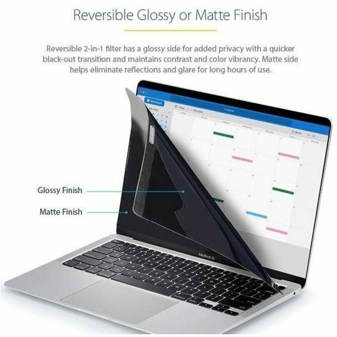 StarTech.com Privacy Screen Filter Transparent - For 13" Widescreen LCD MacBook - 16:10 - Dust Resistant, Scratch Resistant, Fingerprint Resistant - Plastic - Anti-glare - 1 Each - TAA Compliant