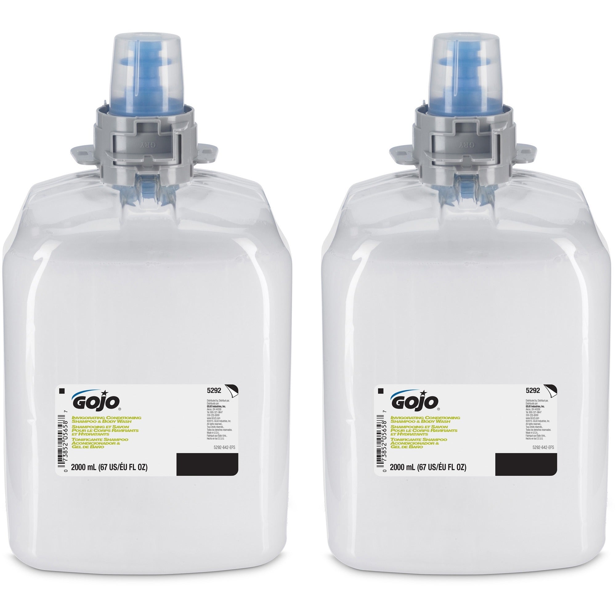 Botanical Scent - 67.6 fl oz (2 L) - Pump Bottle Dispenser - Body, Hair - Clear - Moisturizing - Bio-based - 2 / Carton