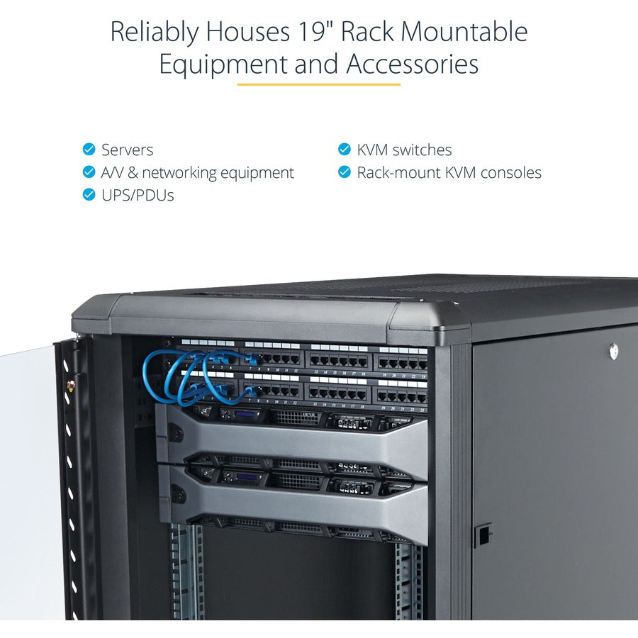 StarTech.com 15U Server Rack Cabinet - Includes Casters and Leveling feet - 32 in. Deep