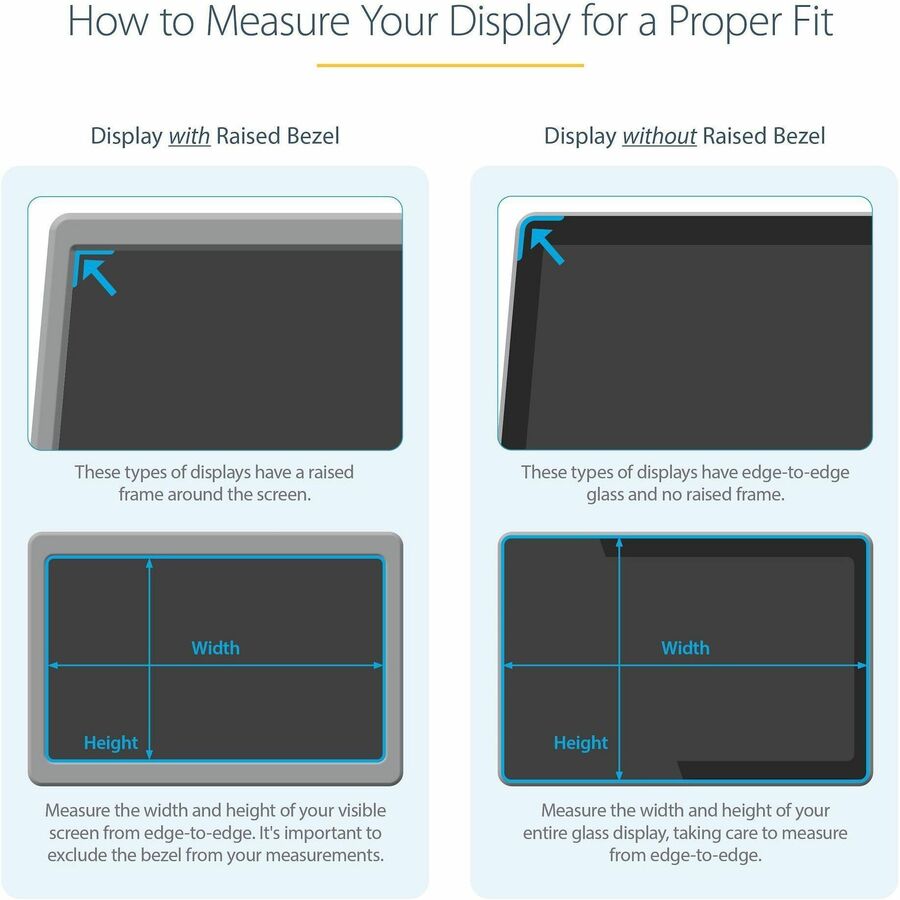 StarTech.com 21.5in. Monitor Privacy Screen - Universal Transparent