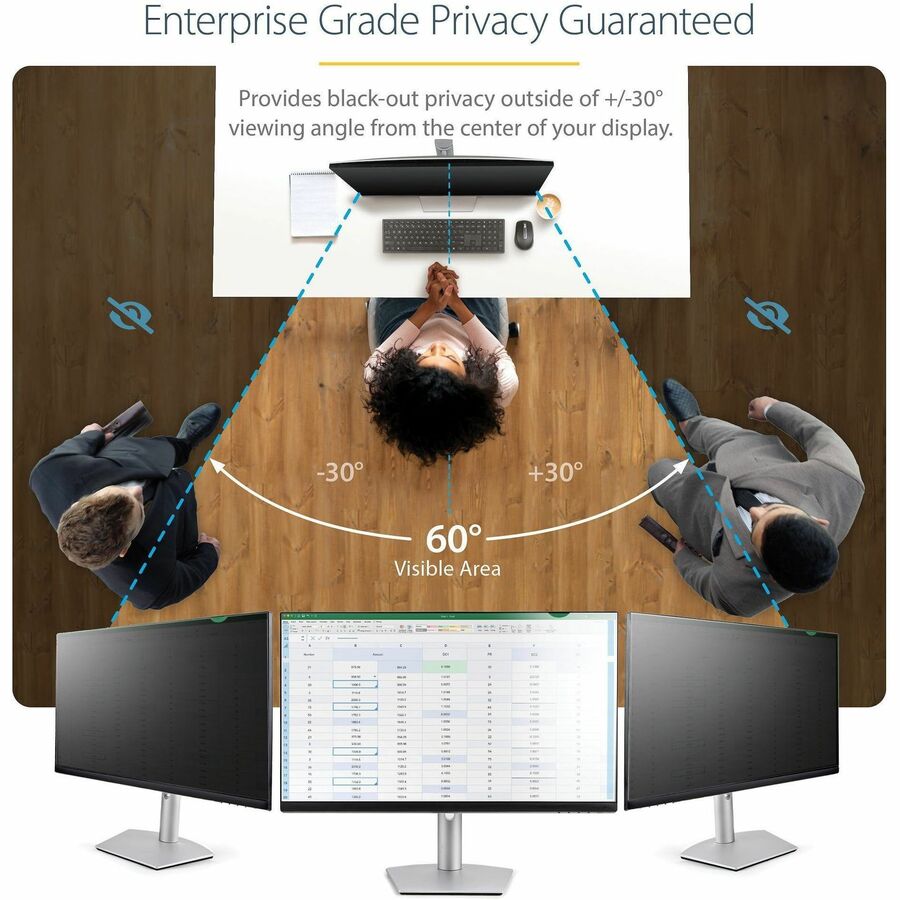 StarTech.com 24 in. Monitor Privacy Screen - Universal Transparent