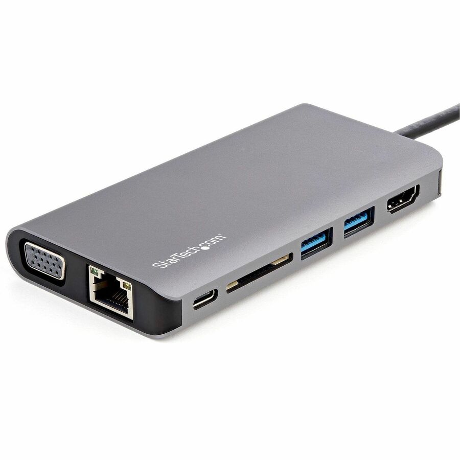 StarTech.com USB-C Multiport Adapter with HDMI or VGA and Longer Attached Cable