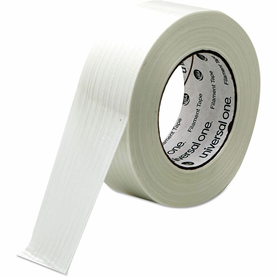 59.93 yd Length x 1.89" Width x 7.4 mil Thickness - 3" Core - Clear - Synthetic Rubber - Plastic Backing - 1 Roll