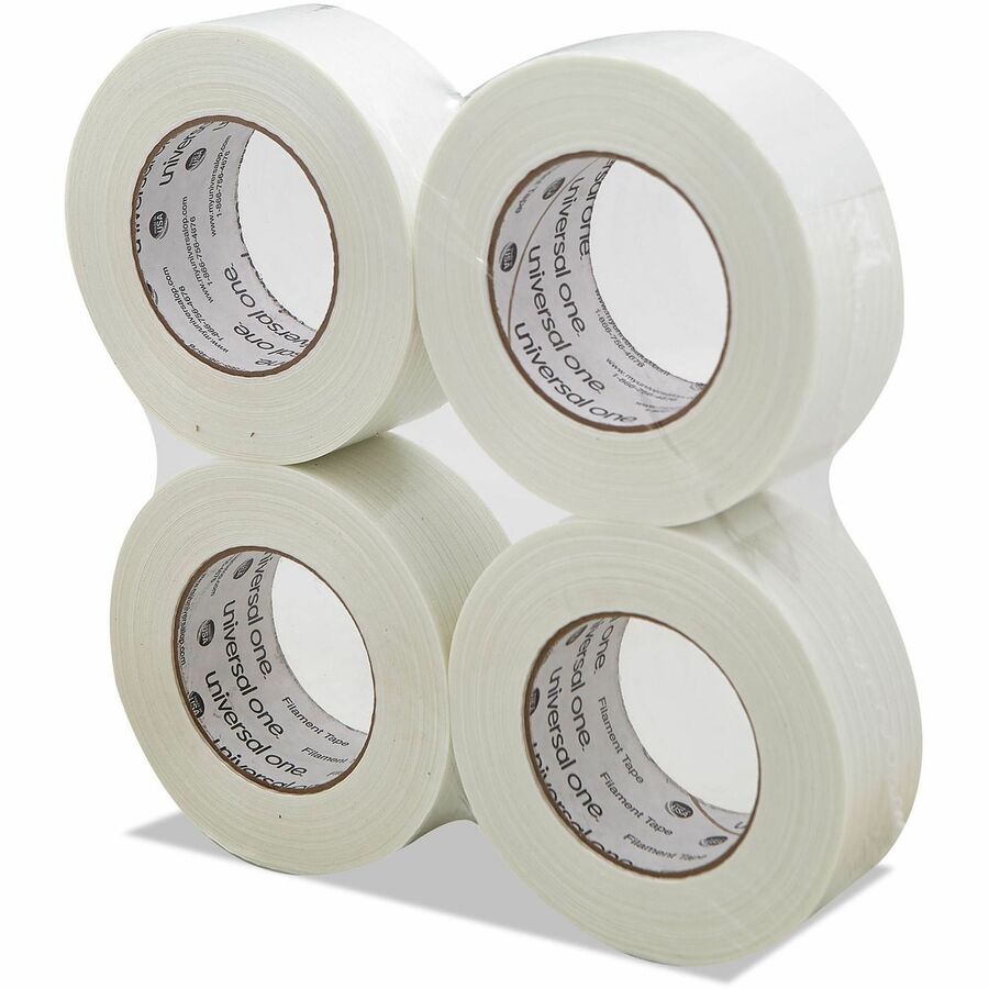 59.93 yd Length x 1.89" Width x 7.4 mil Thickness - 3" Core - Clear - Synthetic Rubber - Plastic Backing - 1 Roll