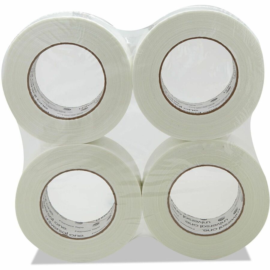 59.93 yd Length x 1.89" Width x 7.4 mil Thickness - 3" Core - Clear - Synthetic Rubber - Plastic Backing - 1 Roll