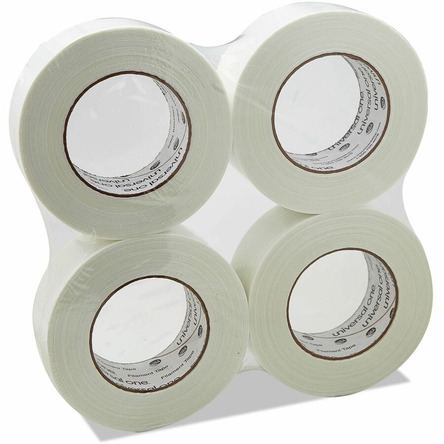 59.93 yd Length x 1.89" Width x 7.4 mil Thickness - 3" Core - Clear - Synthetic Rubber - Plastic Backing - 1 Roll