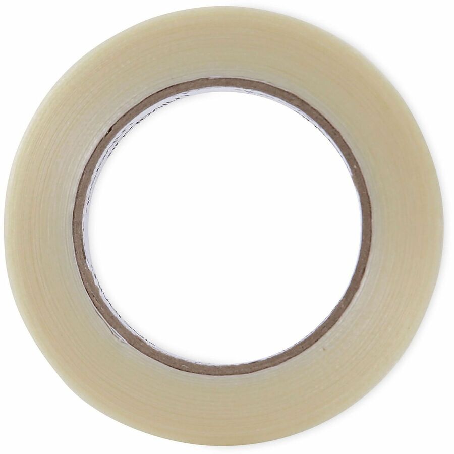 59.93 yd Length x 0.94" Width x 4.3 mil Thickness - 3" Core - Clear - Synthetic Rubber - Plastic Backing - 1 Roll