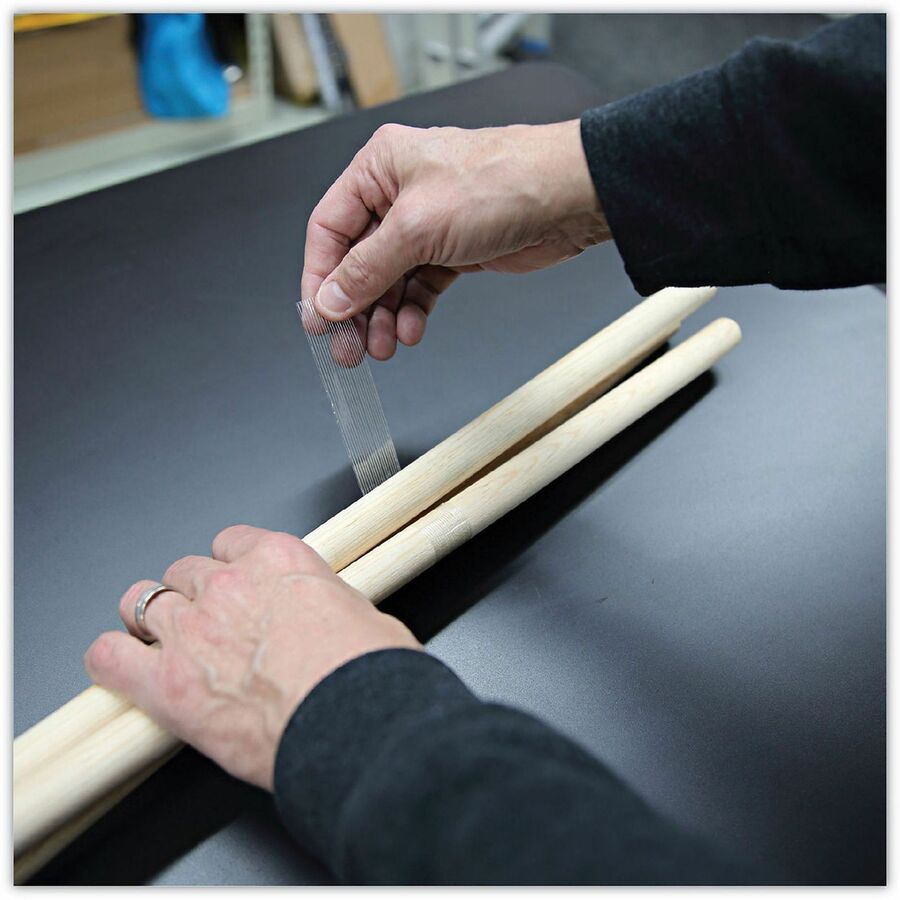 59.93 yd Length x 0.94" Width x 4.3 mil Thickness - 3" Core - Clear - Synthetic Rubber - Plastic Backing - 1 Roll