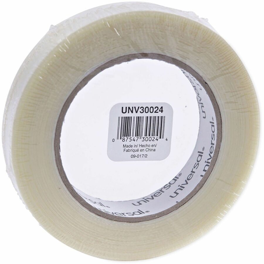 59.93 yd Length x 0.94" Width x 4.3 mil Thickness - 3" Core - Clear - Synthetic Rubber - Plastic Backing - 1 Roll