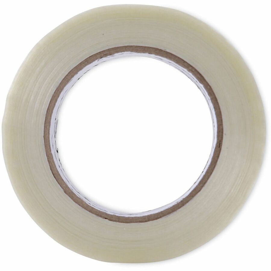 59.93 yd Length x 1.89" Width x 4.3 mil Thickness - 3" Core - Clear - Synthetic Rubber - Plastic Backing - 1 Roll