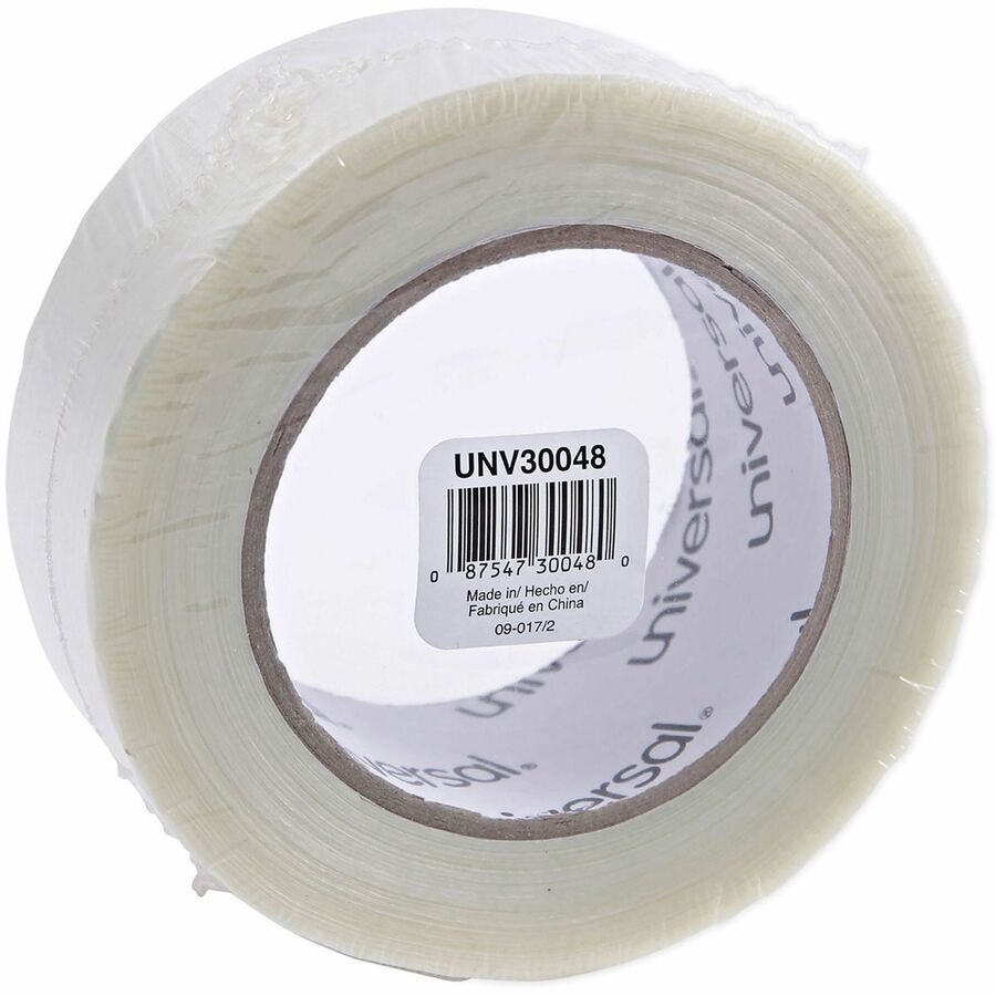 59.93 yd Length x 1.89" Width x 4.3 mil Thickness - 3" Core - Clear - Synthetic Rubber - Plastic Backing - 1 Roll