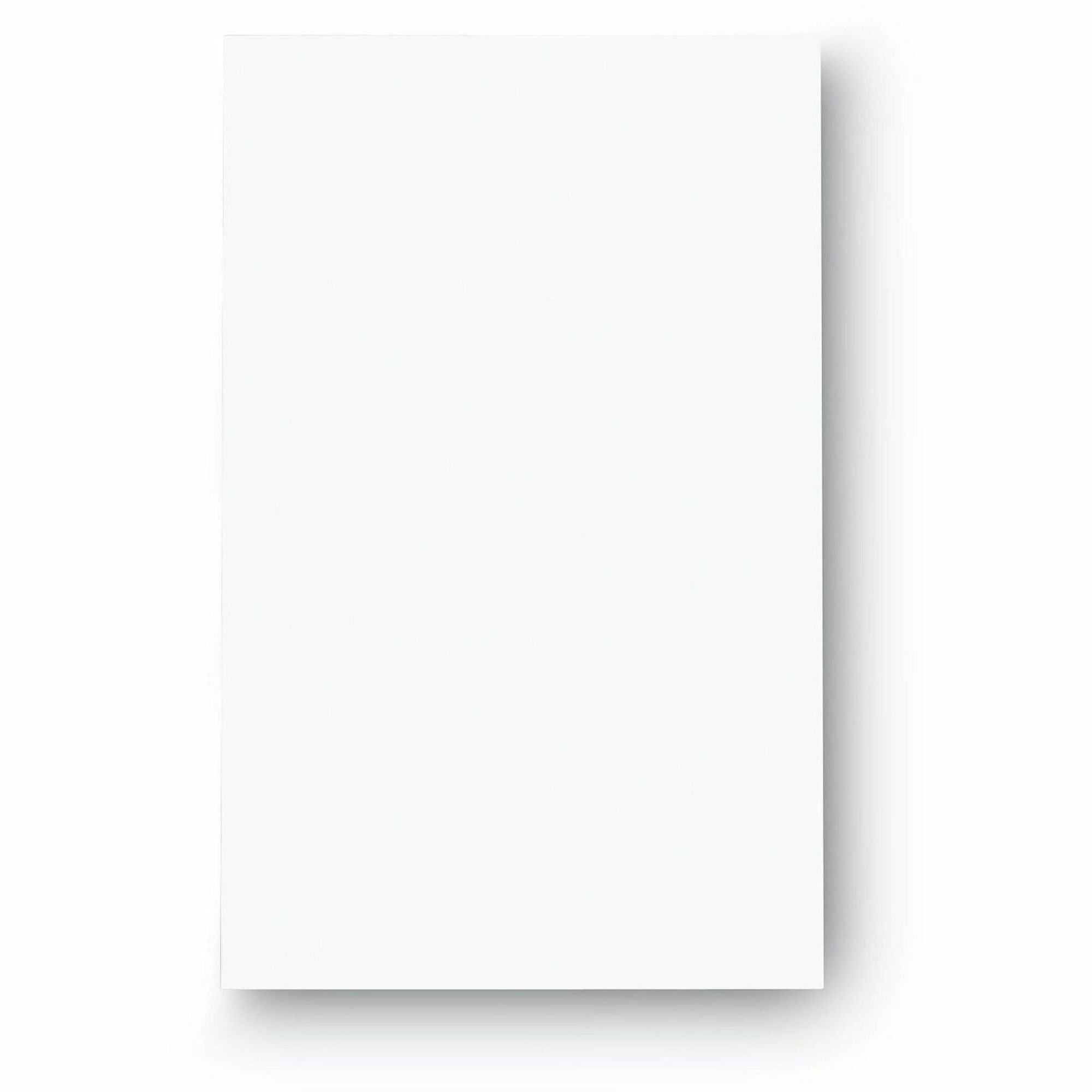 1 Subject(s) - 100 Sheets - Plain - Glued - Unruled Front Ruling - 16 lb Basis Weight - 8" Height x 5" Width - White Paper - 12 / Pack