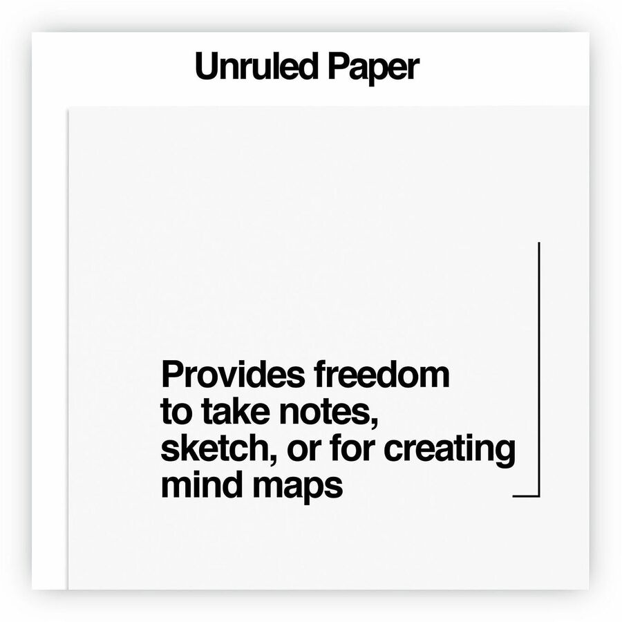 1 Subject(s) - 100 Sheets - Plain - Glued - Unruled Front Ruling - 16 lb Basis Weight - 8" Height x 5" Width - White Paper - 12 / Pack