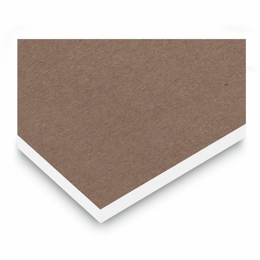 1 Subject(s) - 100 Sheets - Plain - Glued - Unruled Front Ruling - 16 lb Basis Weight - 8" Height x 5" Width - White Paper - 12 / Pack