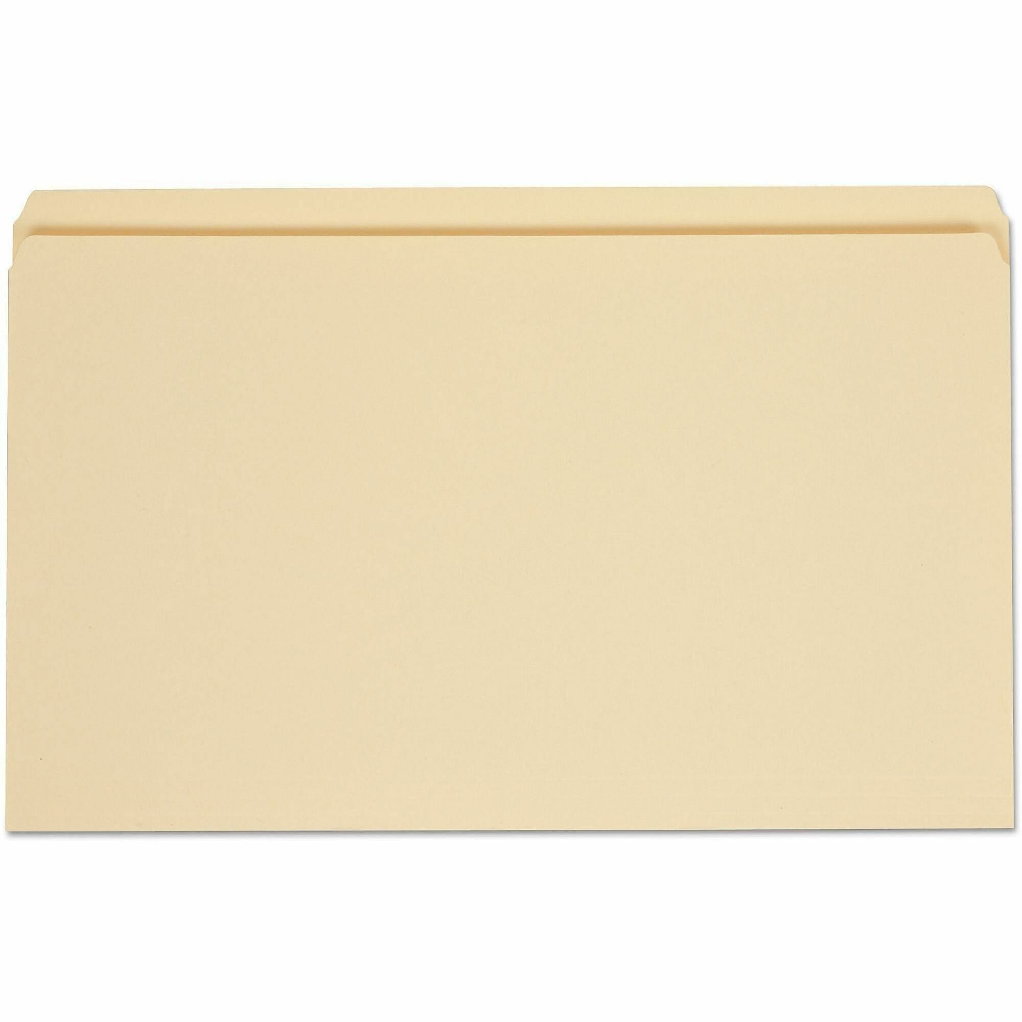 Universal Straight Tab Cut Legal Top Tab File Folder, 8 1/2" x 14", 3/4" Expansion, 11 pt. Manila, Box of 100