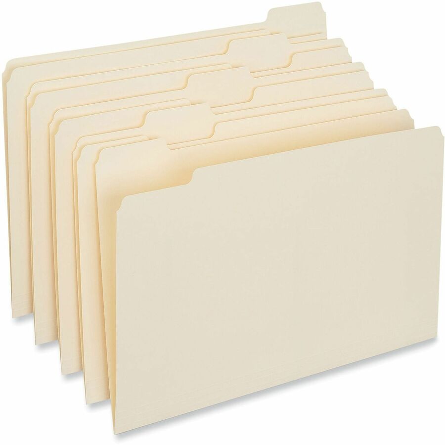 8 1/2" x 14" - 3/4" Expansion - Assorted Tab Position - 11 pt. - Manila - 100 Box
