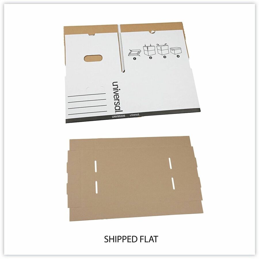 Universal Storage Case - Internal Dimensions: 12.13" Width x 15.13" Depth x 9.88" Height - Media Size Supported: Letter, Legal - Lift-off Closure - Heavy Duty - Stackable - Corrugated Fiberboard - White - For Box File - 12 / Carton