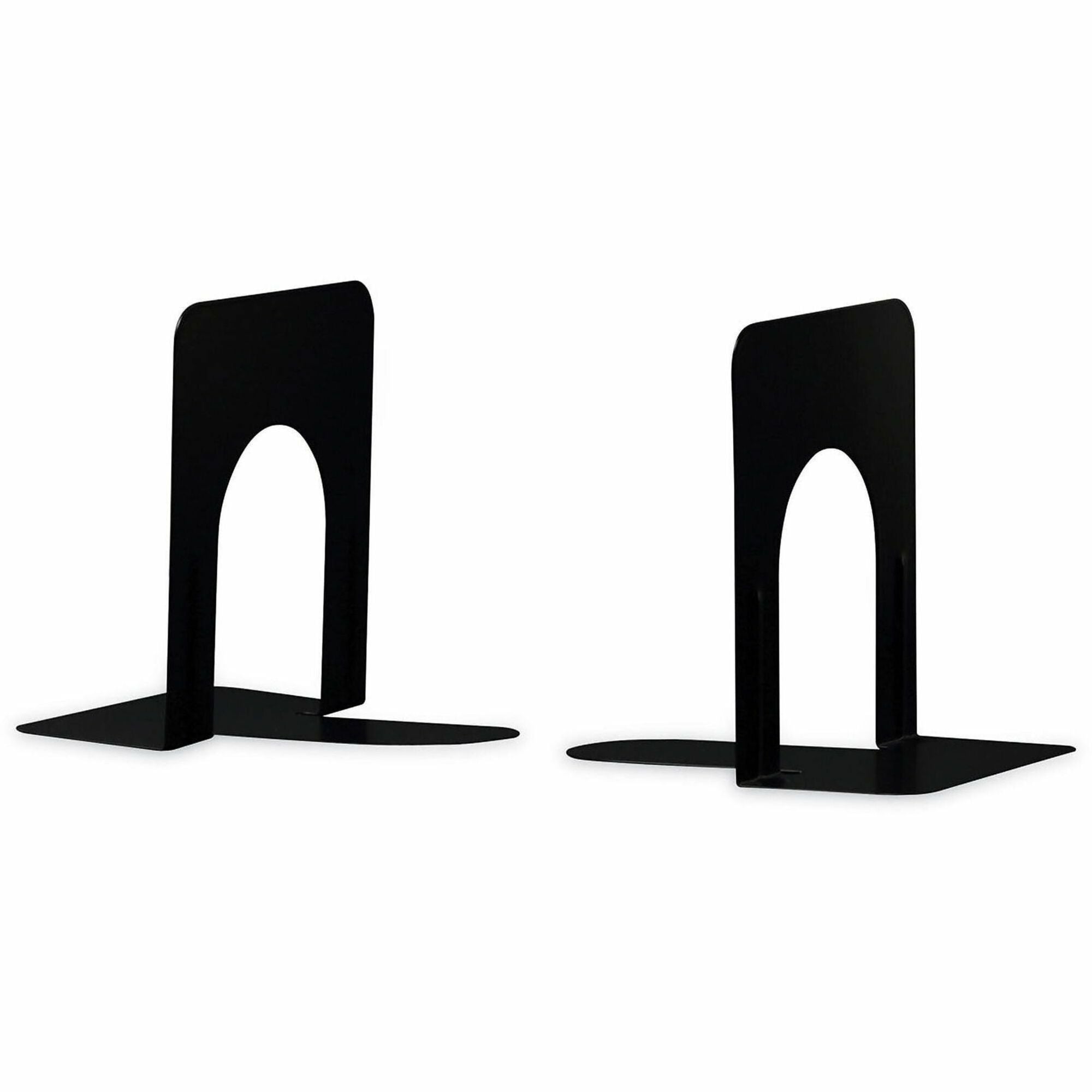 5" Height x 4.75" Width x 5.25" Depth - Rounded Corner - Black - Steel, Metal - 1 Pair