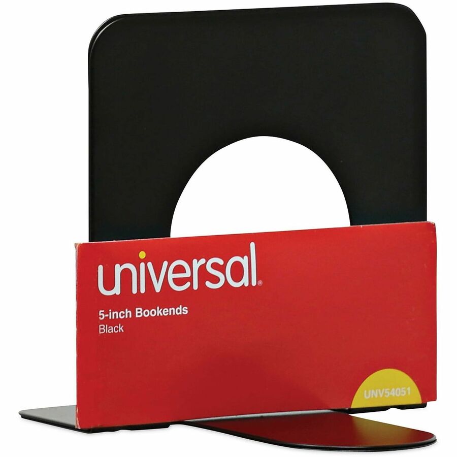 5" Height x 4.75" Width x 5.25" Depth - Rounded Corner - Black - Steel, Metal - 1 Pair