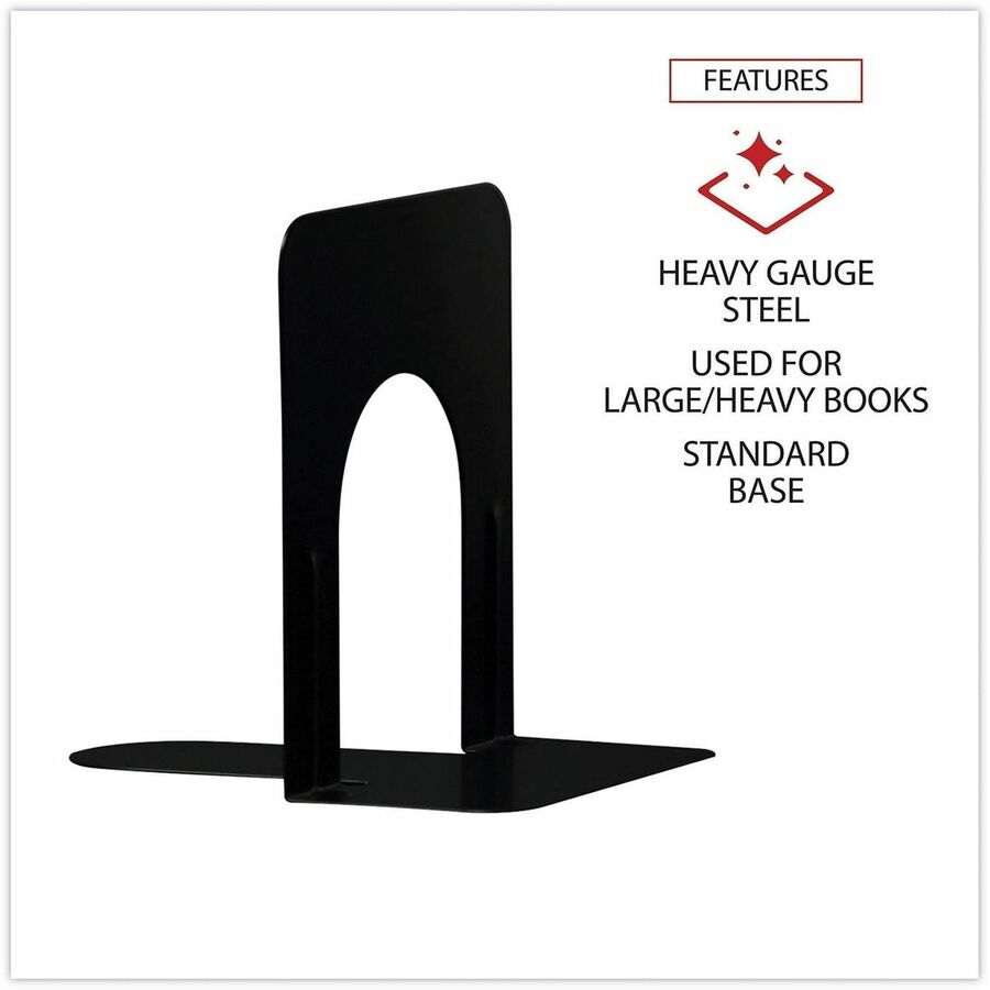 5" Height x 4.75" Width x 5.25" Depth - Rounded Corner - Black - Steel, Metal - 1 Pair