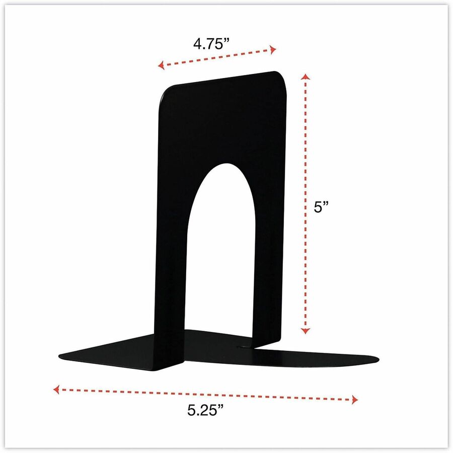 5" Height x 4.75" Width x 5.25" Depth - Rounded Corner - Black - Steel, Metal - 1 Pair