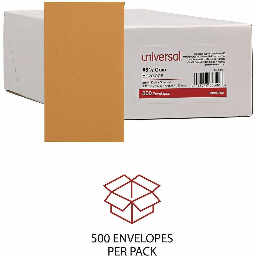 Envelope;#5 Brn Coin;Brkr