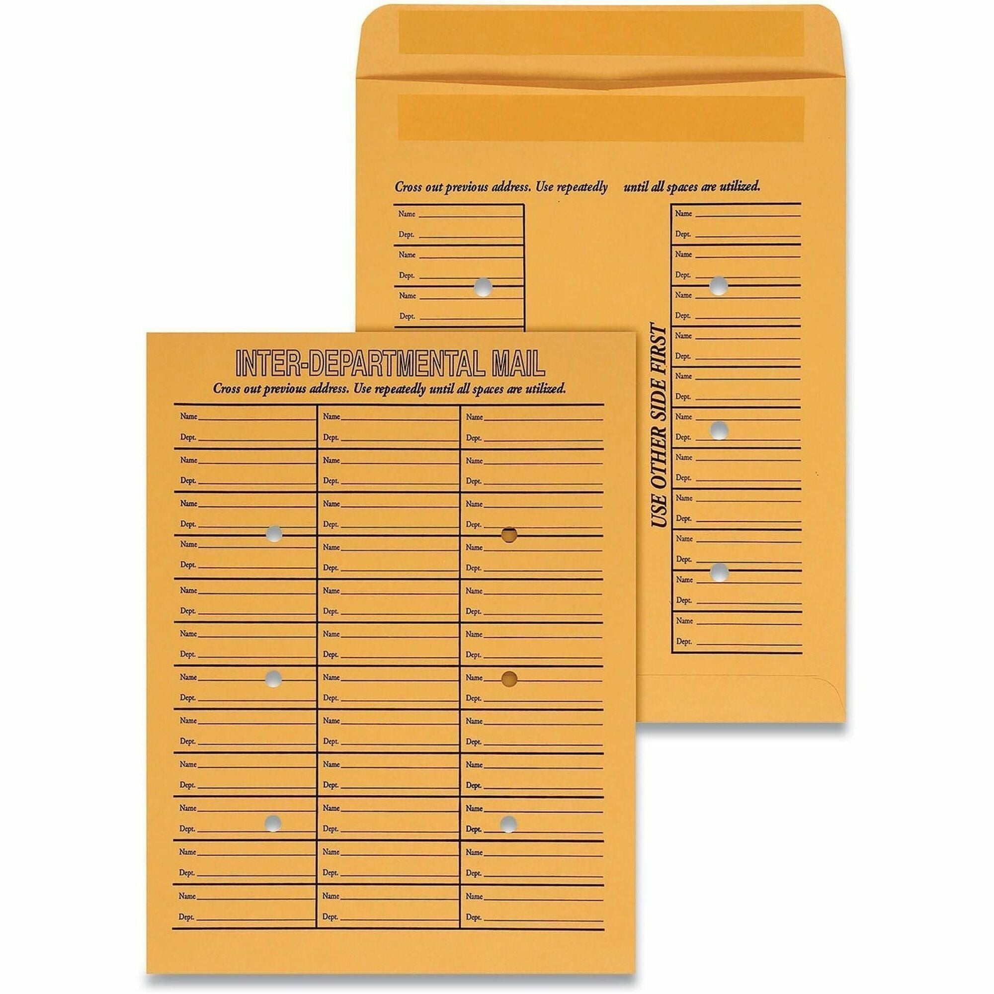 Universal Envelope - Interoffice - #97 - 28 lb - Self Adhesive - Brown Kraft - Kraft Paper - 100 / Box