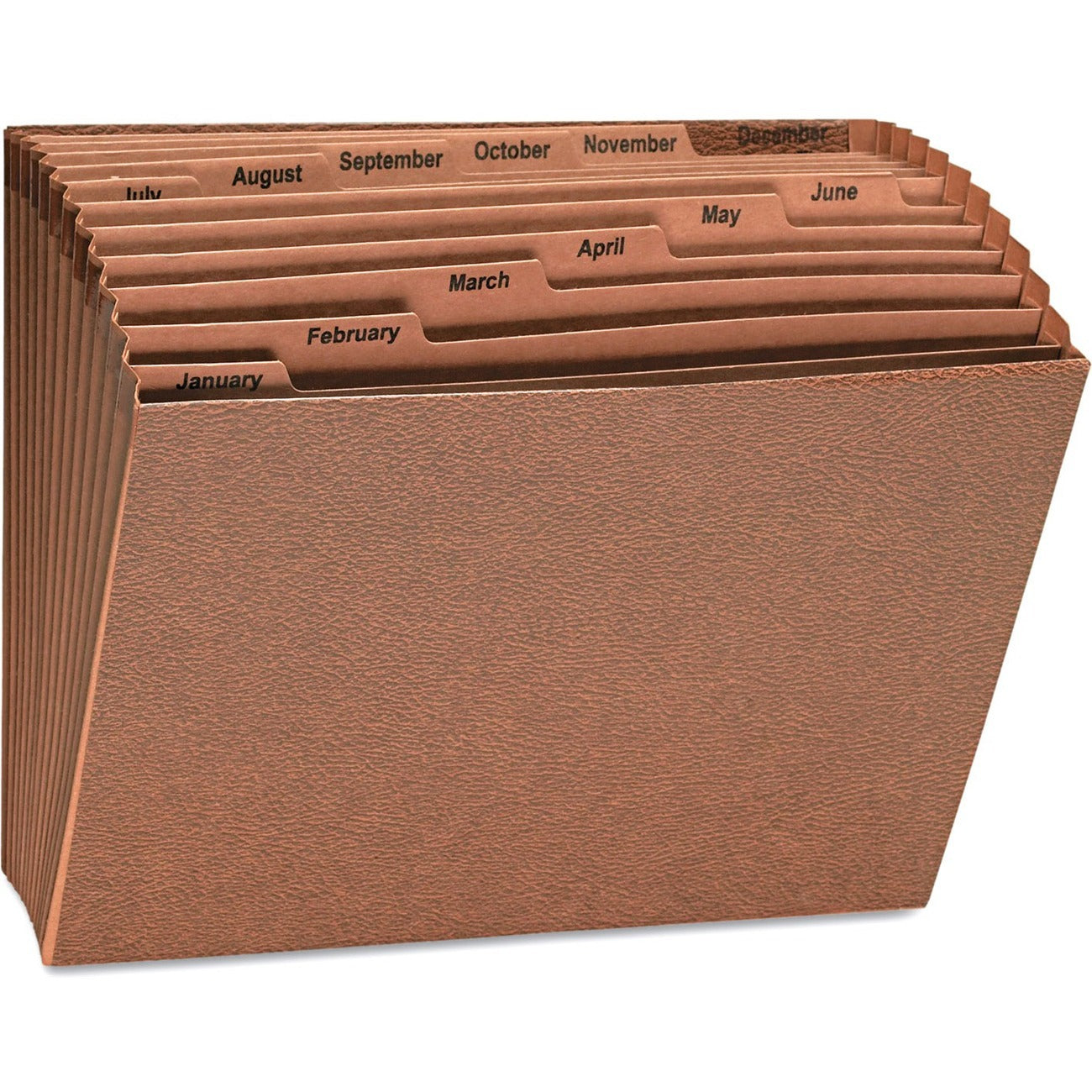 Universal 1/12 Tab Cut Letter Expanding File - 8 1/2" x 11" - Capacity7/8" Expansion - 12 Pocket(s) - Assorted Tab Position - Redrope - Redrope - 1 Each