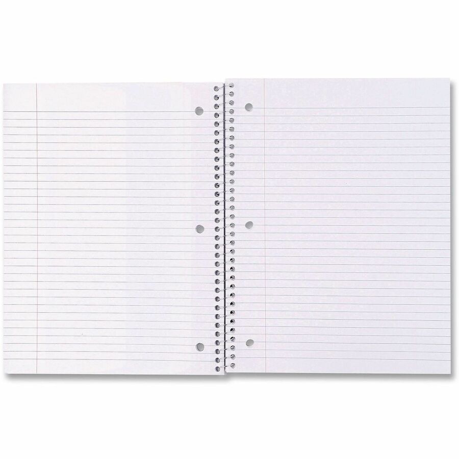 Universal Notebook - 1 Subject(s) - 100 Sheets - Spiral - Medium Ruled, College Ruled Front Ruling - 15 lb Basis Weight - 11" Height x 8.5" Width - White Paper - Black Bagasse Cover