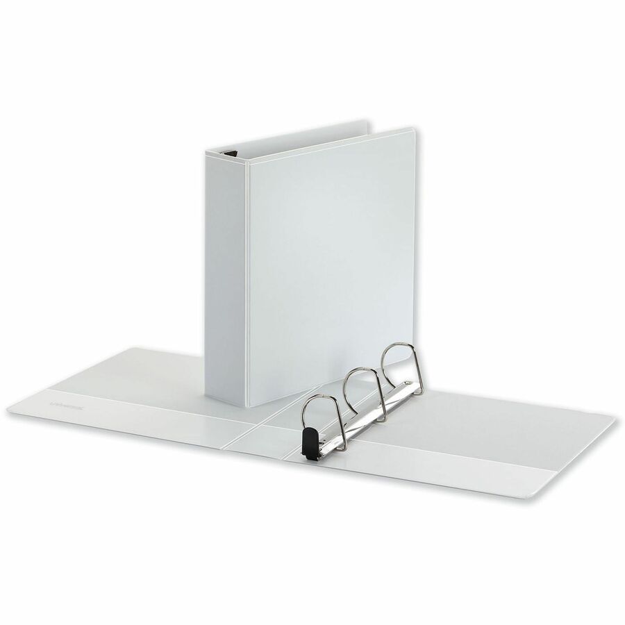 2" Binder Capacity - Letter - 8 1/2" x 11" Sheet Size - 565 Sheet Capacity - 3 Ring(s) - Fastener(s): Ring - Pocket(s): 2, Inside Front & Back - Polypropylene - White - Non-stick - 1 Each