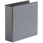 3" Binder Capacity - Letter - 8 1/2" x 11" Sheet Size - 650 Sheet Capacity - 3 Ring(s) - Fastener(s): Ring - Pocket(s): 2, Inside Front & Back - Polypropylene - Black - Non-stick - 1 Each