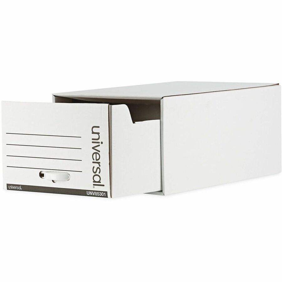 Internal Dimensions: 15.50" Width x 23.50" Depth x 10.25" Height - External Dimensions: 17.3" Width x 25.5" Depth x 11.5" Height - Media Size Supported: Legal - Heavy Duty - Corrugated Fiberboard - White - For Box File - 6 / Carton