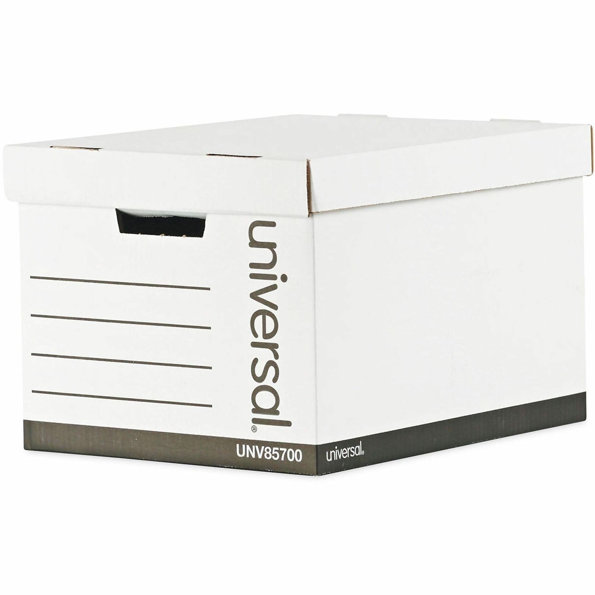 Universal Storage Case, Letter/Legal Size, Lift-off Lid, Medium Duty, White, 12/Carton