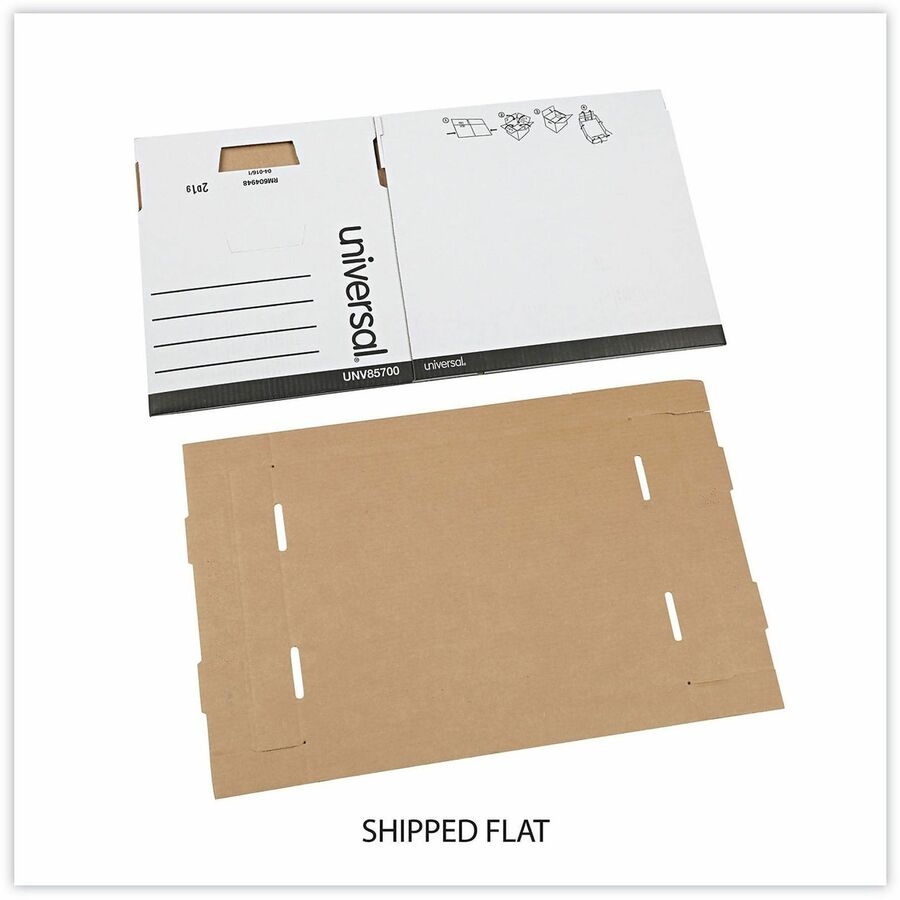 Universal Storage Case, Letter/Legal Size, Lift-off Lid, Medium Duty, White, 12/Carton