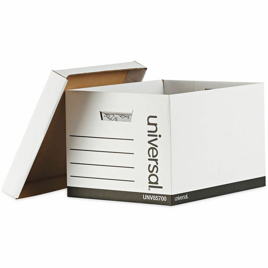 Universal Storage Case, Letter/Legal Size, Lift-off Lid, Medium Duty, White, 12/Carton
