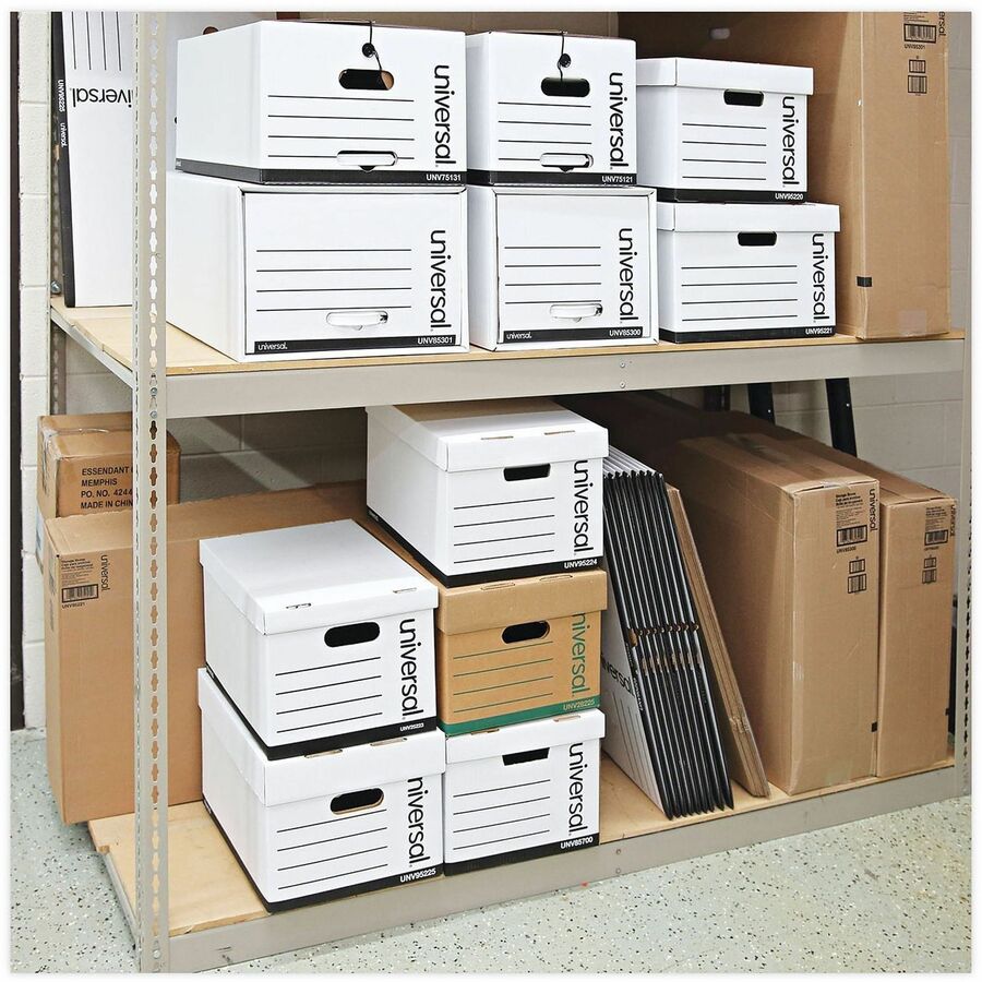 Universal Storage Case, Letter/Legal Size, Lift-off Lid, Medium Duty, White, 12/Carton