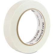 59.93 yd Length x 0.94" Width x 7.4 mil Thickness - 3" Core - Clear - Synthetic Rubber - Plastic Backing - 1 Roll