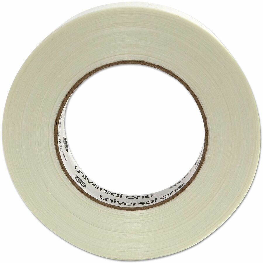 59.93 yd Length x 0.94" Width x 7.4 mil Thickness - 3" Core - Clear - Synthetic Rubber - Plastic Backing - 1 Roll